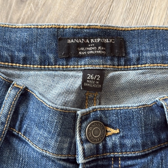 Banana Republic girlfriend Blue Denim Jeans size 26 - Picture 5 of 10